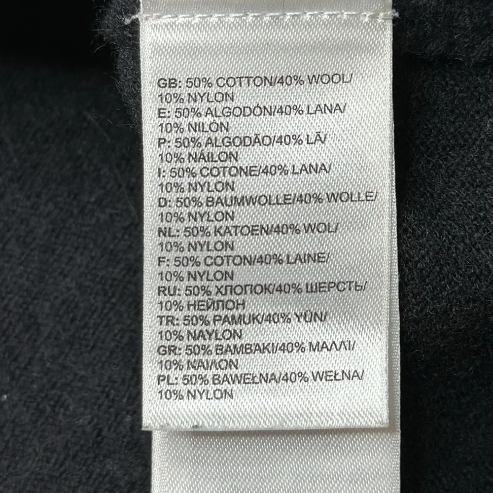 The North Face Men's Quarter Zip Wool Cotton Blend Sweater Black Size‎ Large